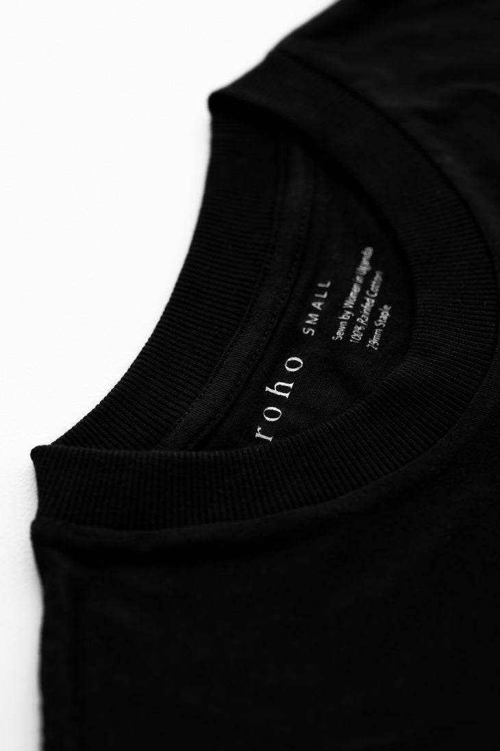 Basic Tee Black UNISEX - roho